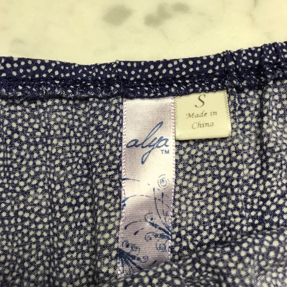 Alya Blue Cold Shoulder 3/4 Bell Seeve Blouse Top - Picture 2 of 8